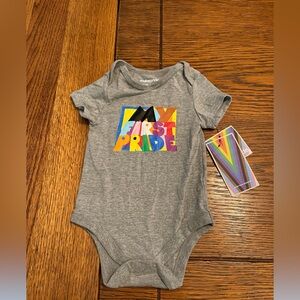 Target Gray Baby One-Piece Bodysuit with Colorful Pride Graphic